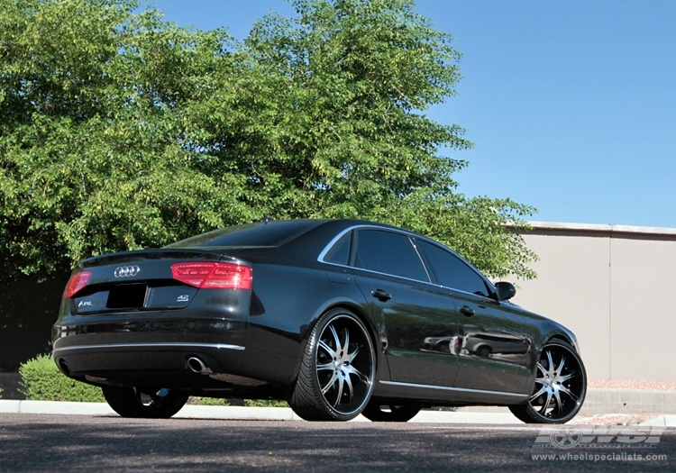 2011 Audi A8 with 24" Lexani LX-9 in Machined Black wheels