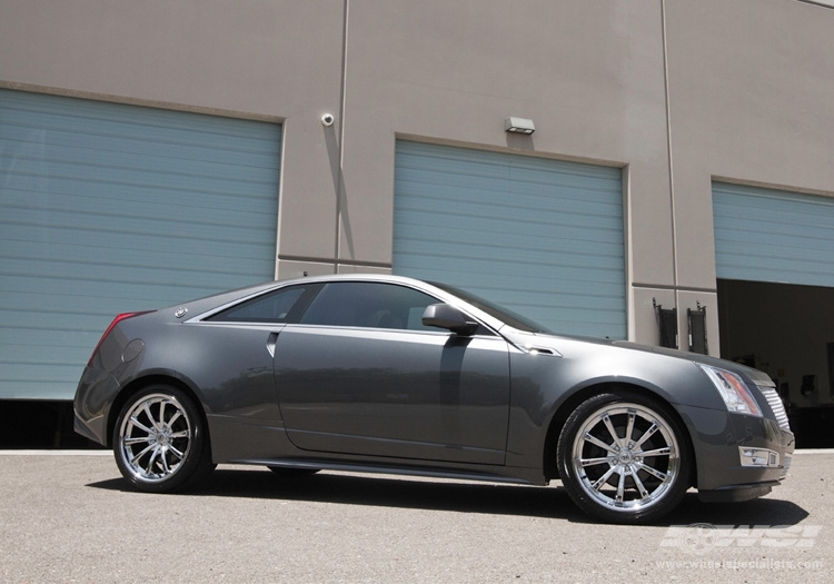 2011 Cadillac CTS Coupe with 20" Lexani CVX-55 in Chrome wheels