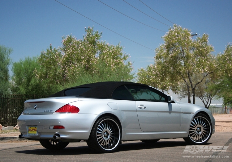 2008 BMW 6-Series with 22" Giovanna Closeouts Gianelle Cairo in Black (Machined) wheels