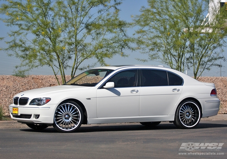 2007 BMW 7-Series with 20" Giovanna Closeouts Gianelle Cairo in Black (Machined) wheels