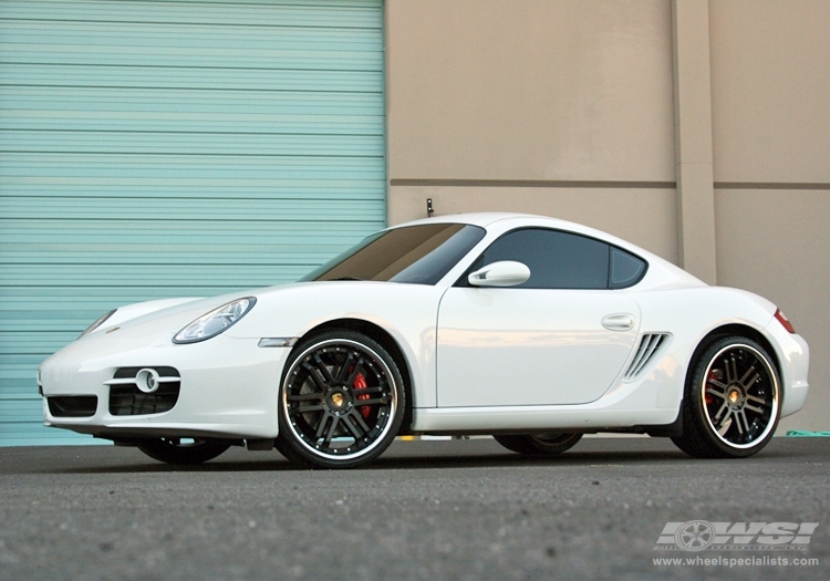 2009 Porsche Cayman with 20" Vossen VVS-077 in Matte Black (Discontinued) wheels