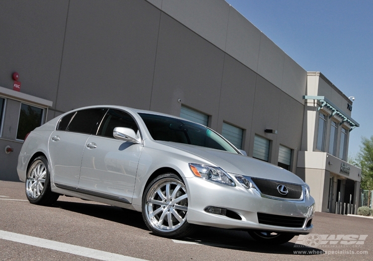 2010 Lexus GS with 20" Vossen VVS-083 in Silver Machined (Stainless Lip) wheels