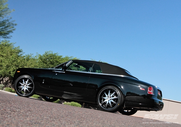 2011 Rolls-Royce Phantom Drophead Coupe with 24" Lexani LX-9 in Machined Black wheels