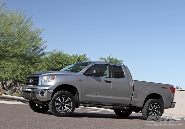 2010 Toyota Tundra with 20" MKW M85 in Black (Machined) wheels