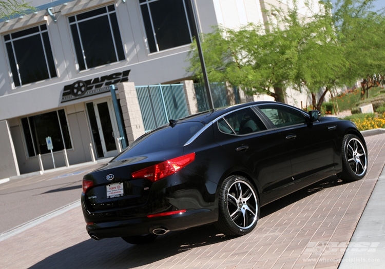 2011 Kia Optima with 20" Koko Kuture Spline in Machined Black wheels