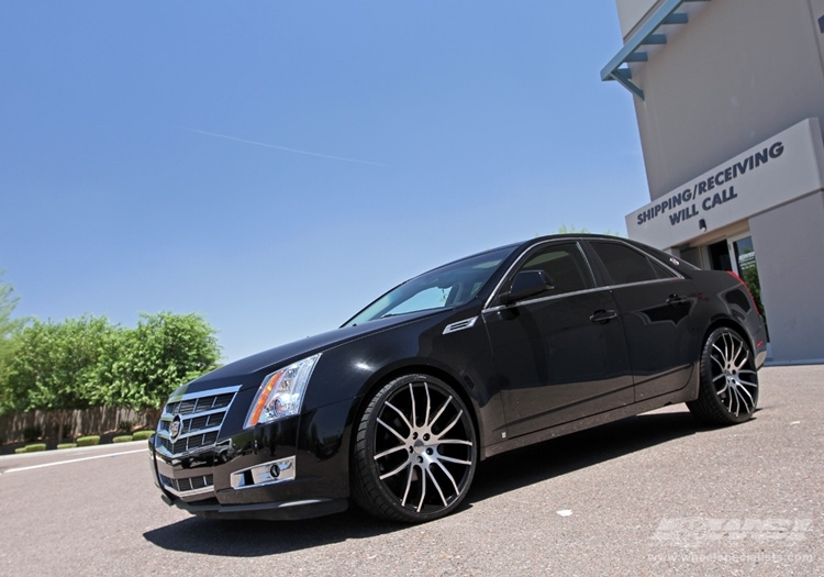 2010 Cadillac CTS with 22" Giovanna Kilis in Machined Black wheels