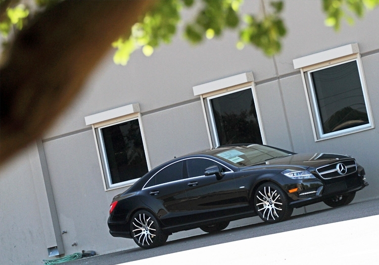 2012 Mercedes-Benz CLS-Class with 20" Giovanna Kilis in Machined Black wheels