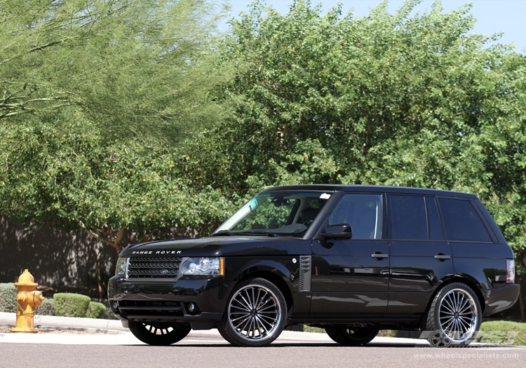 2011 Land Rover Range Rover with 22" Gianelle Trentino in Machined Black (Polished S/S Lip) wheels