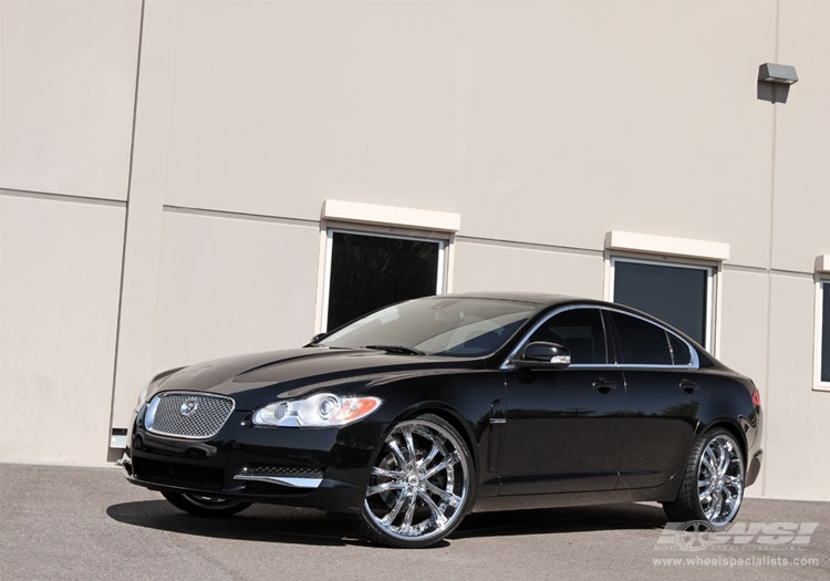 2009 Jaguar XF with 22" Lexani LSS-55 CVR in Chrome wheels