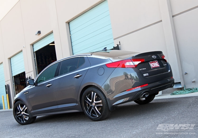 2011 Kia Optima with 20" Enkei AKP in Black (Luxury Sport) wheels