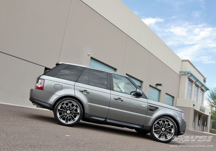 2011 Land Rover Range Rover Sport with 22" Duior DF-313 in Chrome (Black Accent) wheels