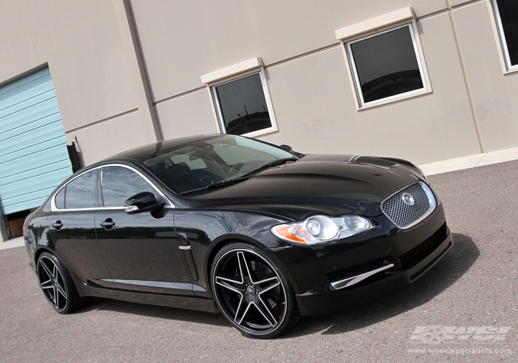 2010 Jaguar XF with 22" CEC 881 in Black Machined (Matte) wheels