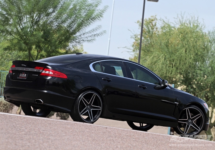 2010 Jaguar XF with 22" CEC 881 in Black Machined (Matte) wheels