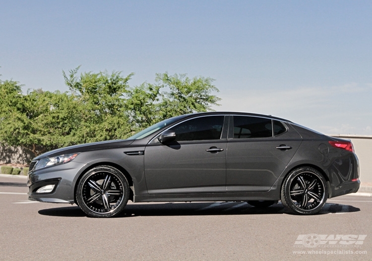 2011 Kia Optima with 20" MKW M105 in Black (Machined Face w/ Groove) wheels