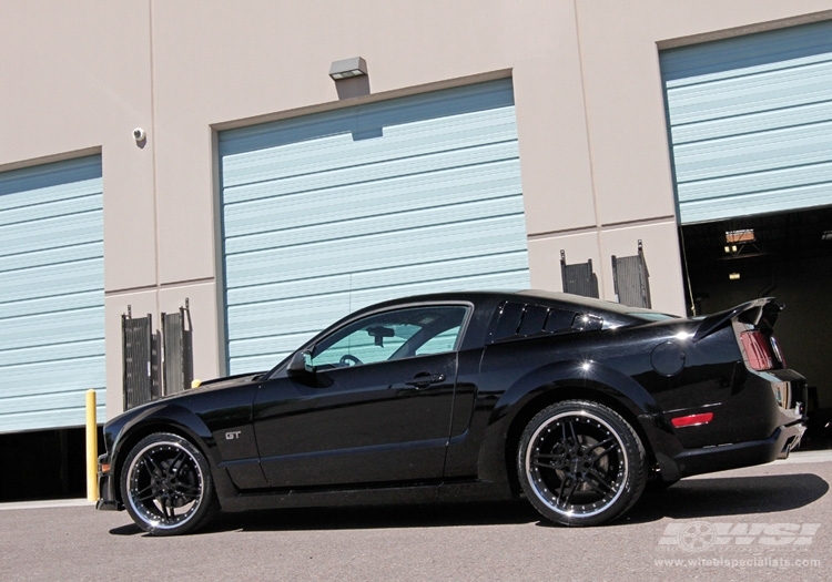 2010 Ford Mustang with 20" Giovanna Califive in Gloss Black (Mirror Machined Lip) wheels