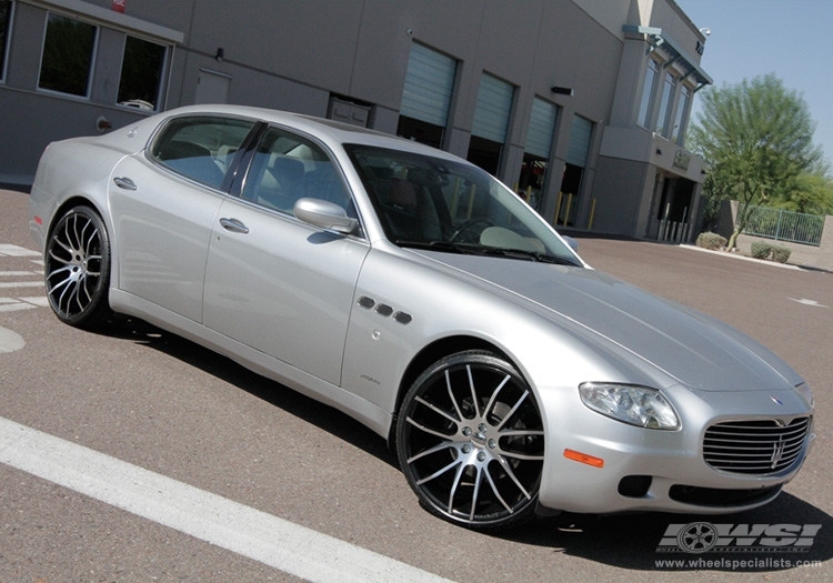 2010 Maserati Quattroporte with 22" Giovanna Kilis in Machined Black wheels