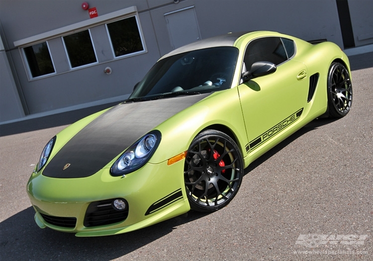 2012 Porsche Cayman with 20" Forgiato Dream in Black (Silver inlay) wheels