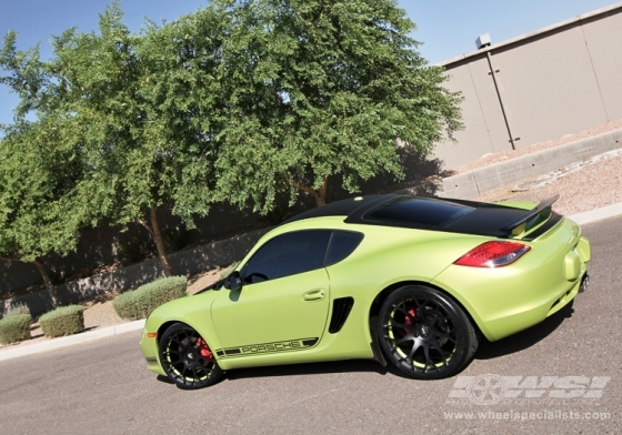 2012 Porsche Cayman with 20" Forgiato Dream in Black (Silver inlay) wheels