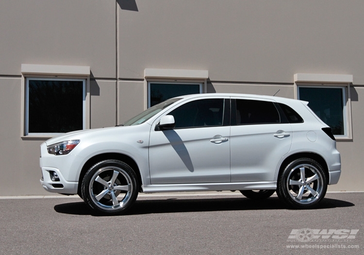 2011 Mitsubishi Outlander with 20" Enkei Falcon in Matte Silver wheels