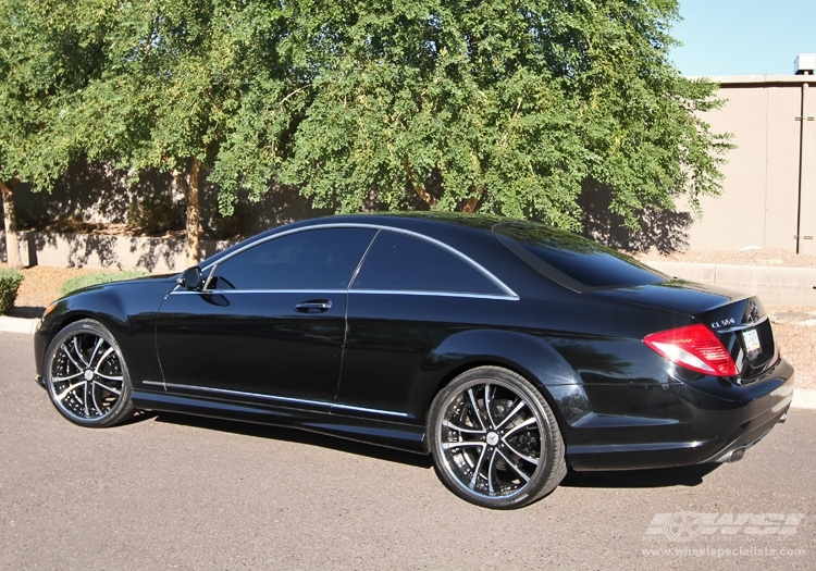 2010 Mercedes-Benz CL-Class with 22" Duior DF-311 in Chrome (Black Accent) wheels