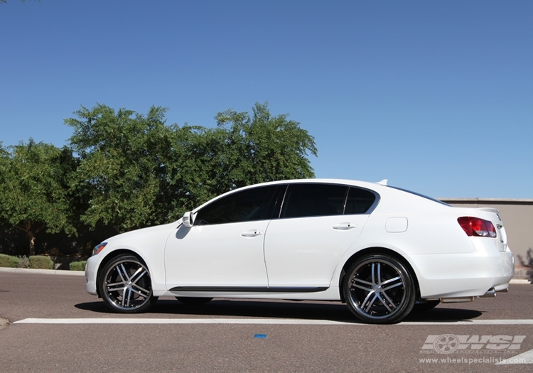 2010 Lexus GS with 20" Vossen VVS-078 in Black (Machined Face) wheels