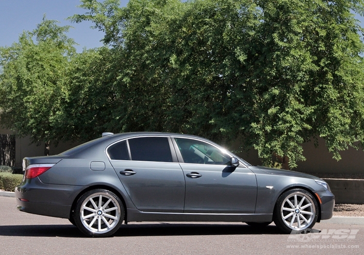 2010 BMW 5-Series with 20" Vossen CV1 in Matte Silver (DISCONTINUED) wheels