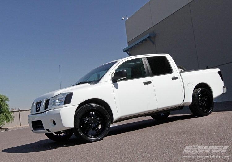 2010 Nissan Titan with 22" MKW M105 in Black (Satin) wheels