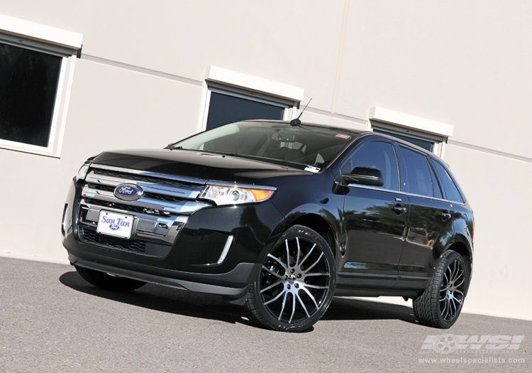 2012 Ford Edge with 22" Giovanna Kilis in Machined Black wheels
