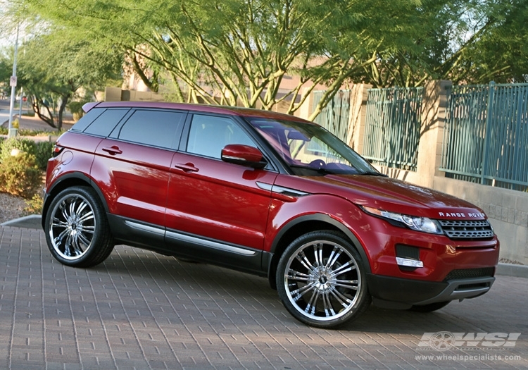 2012 Land Rover Evoque with 22" Avenue A601 in Chrome wheels