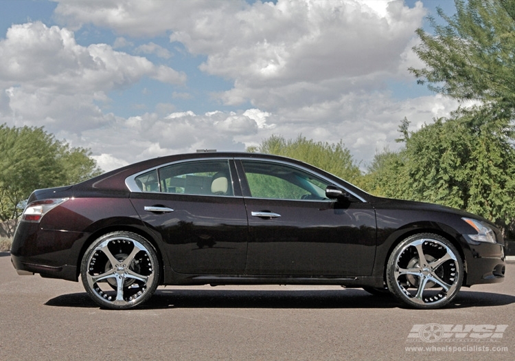 2011 Nissan Maxima with 22" Giovanna Dalar-5 in Chrome wheels