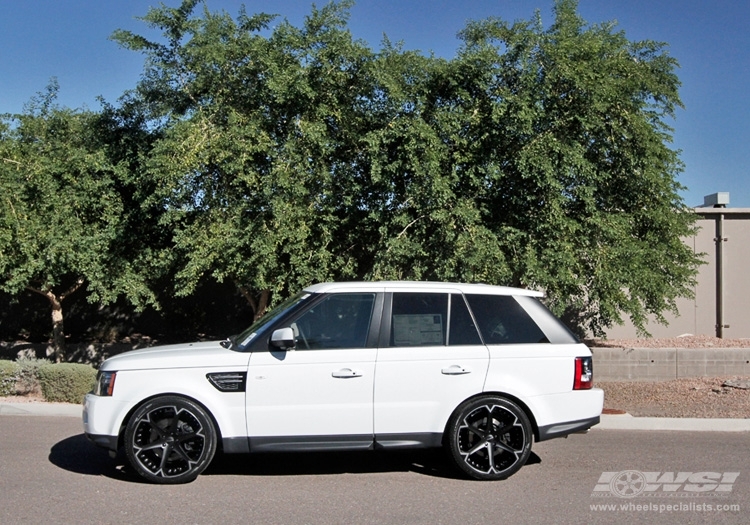 2011 Land Rover Range Rover Sport with 22" Giovanna Dalar-6V in Machined Black (Matte) wheels