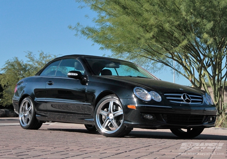 2009 Mercedes-Benz CLK-Class with 18" Mandrus Mannheim in Gunmetal Machined (Mirror Cut face ) wheels