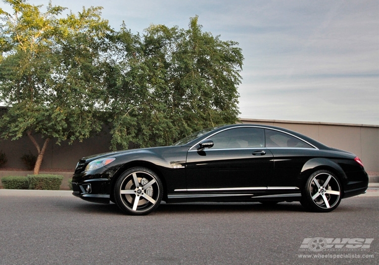 2011 Mercedes-Benz CL-Class with 20" Vossen CV3 in Matte Black (Machined) wheels