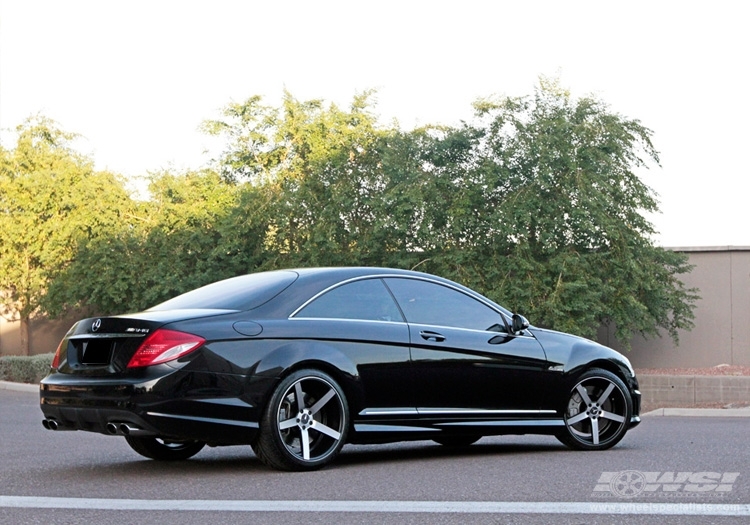 2011 Mercedes-Benz CL-Class with 20" Vossen CV3 in Matte Black (Machined) wheels