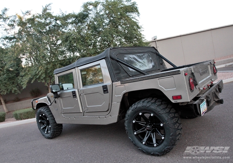 2006 Hummer H1 with 22" Ballistic Off Road 814-Jester in Black (Matte) wheels