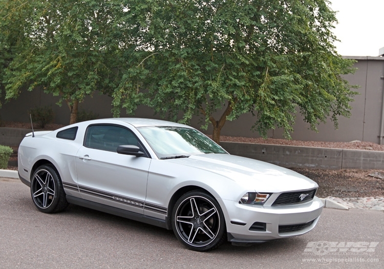 2010 Ford Mustang with 20" CEC 881 in Black Machined (Matte) wheels