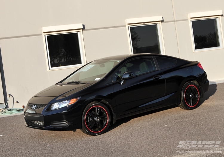 2012 Honda Civic with 18" Enkei Klamp in Matte Black wheels