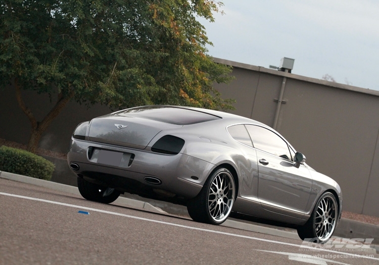 2010 Bentley Continental with 22" Koko Kuture Fann in Machined Black (Mirror Machined Lip) wheels