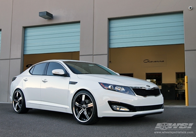 2011 Kia Optima with 20" Gianelle Cancun in Machined Black (Mirror Machined Lip) wheels