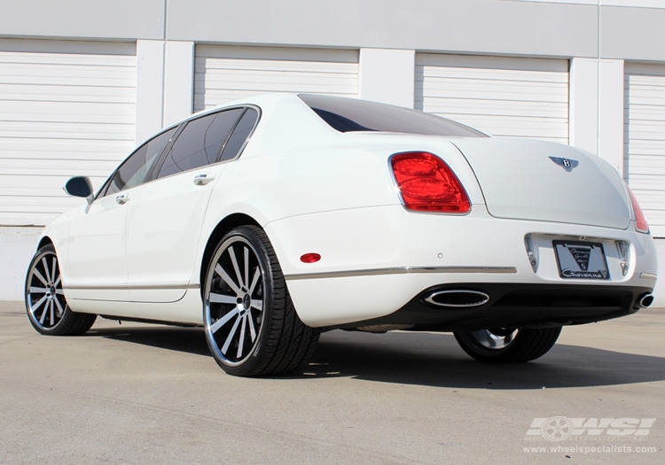 2011 Bentley Continental Flying Spur with 22" Gianelle Santo-2SS in Machined Black (Chrome S/S Lip) wheels