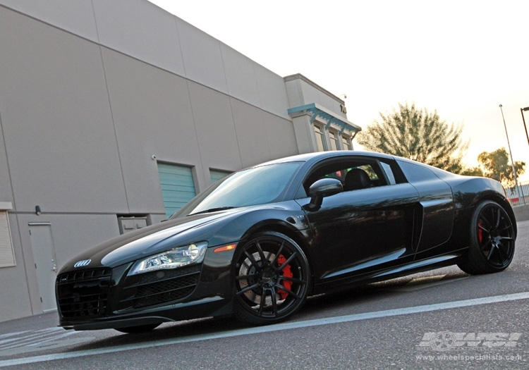 2010 Audi R8 with 20" Giovanna Forged Crewe in Black (Matte) wheels
