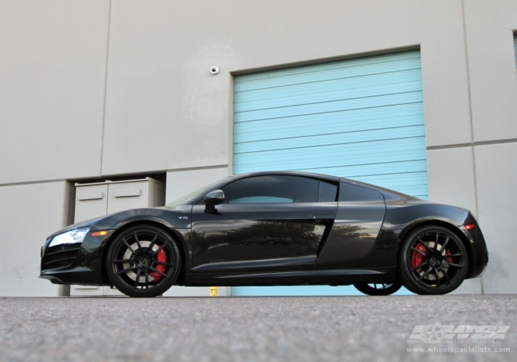 2010 Audi R8 with 20" Giovanna Forged Crewe in Black (Matte) wheels