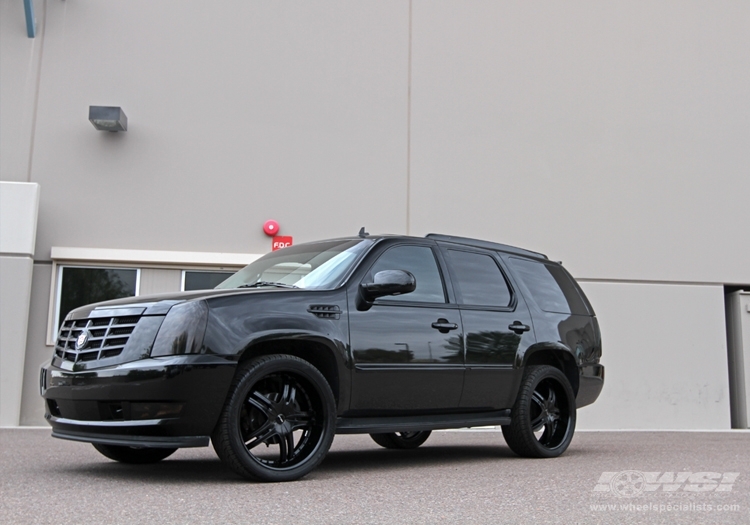 2010 Cadillac Escalade with 24" MKW M105 in Black (Satin) wheels