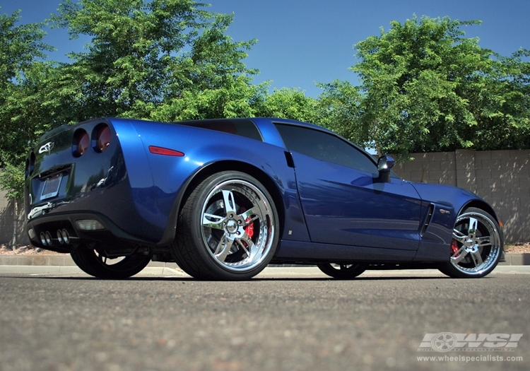 2008 Chevrolet Corvette with 20" GFG Forged Narkid in Chrome wheels