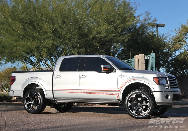 2012 Ford F-150 with 22" Giovanna Dalar-6V in Machined Black (Matte) wheels