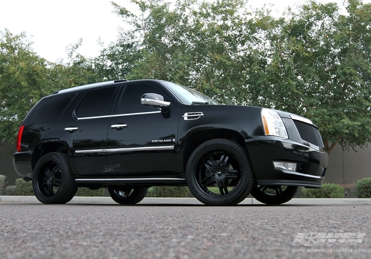 2010 Cadillac Escalade with 22" MKW M105 in Black (Satin) wheels