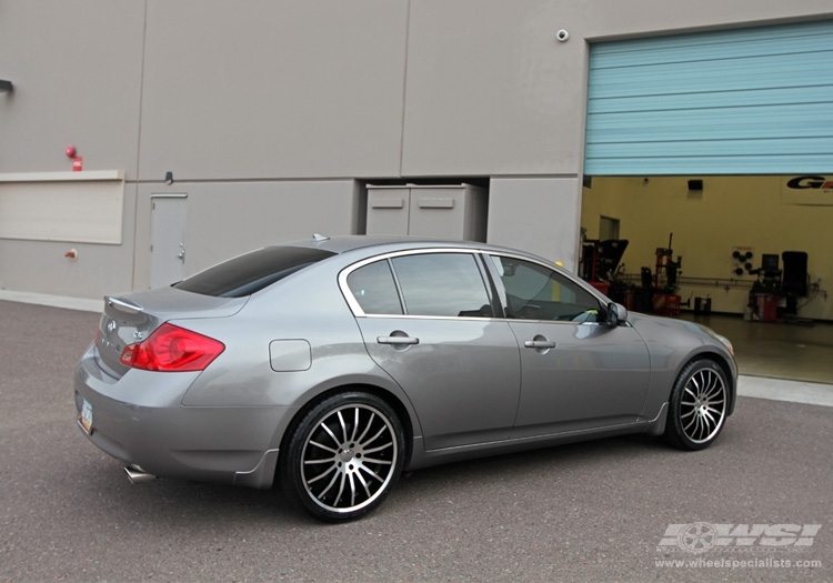 2010 Infiniti G37 with 20" Giovanna Martuni in Machined Black wheels