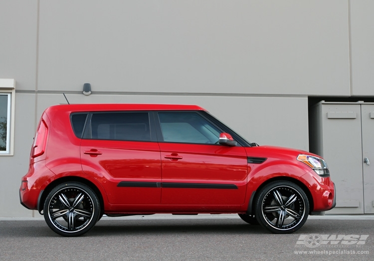 2012 Kia Soul with 20" MKW M105 in Black (Machined Face w/ Groove) wheels