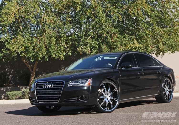 2012 Audi A8 with Lexani LX-9 in Machined Black wheels