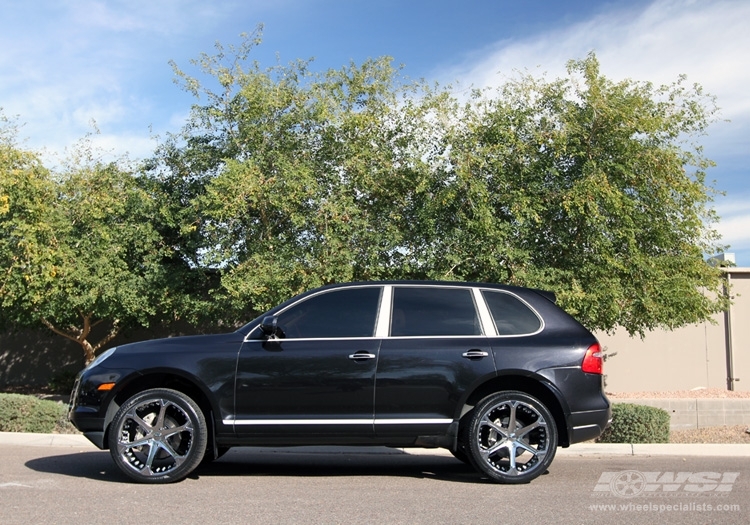 2009 Porsche Cayenne with 22" Giovanna Dalar-6V in Chrome wheels